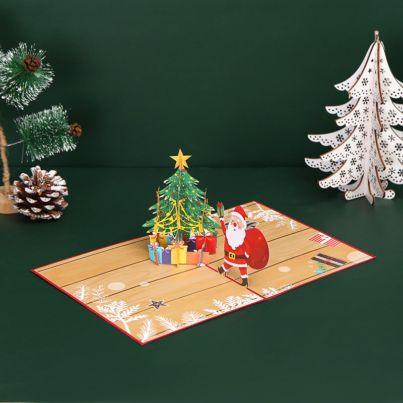Christmas Pop Up Card | 3D Card | Xmas | Gift | Present | Festive Season | Greeting Card | Santa | Christmas Tree
