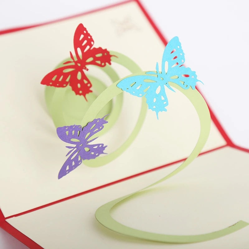 Flying Butterflies Pop Up Card