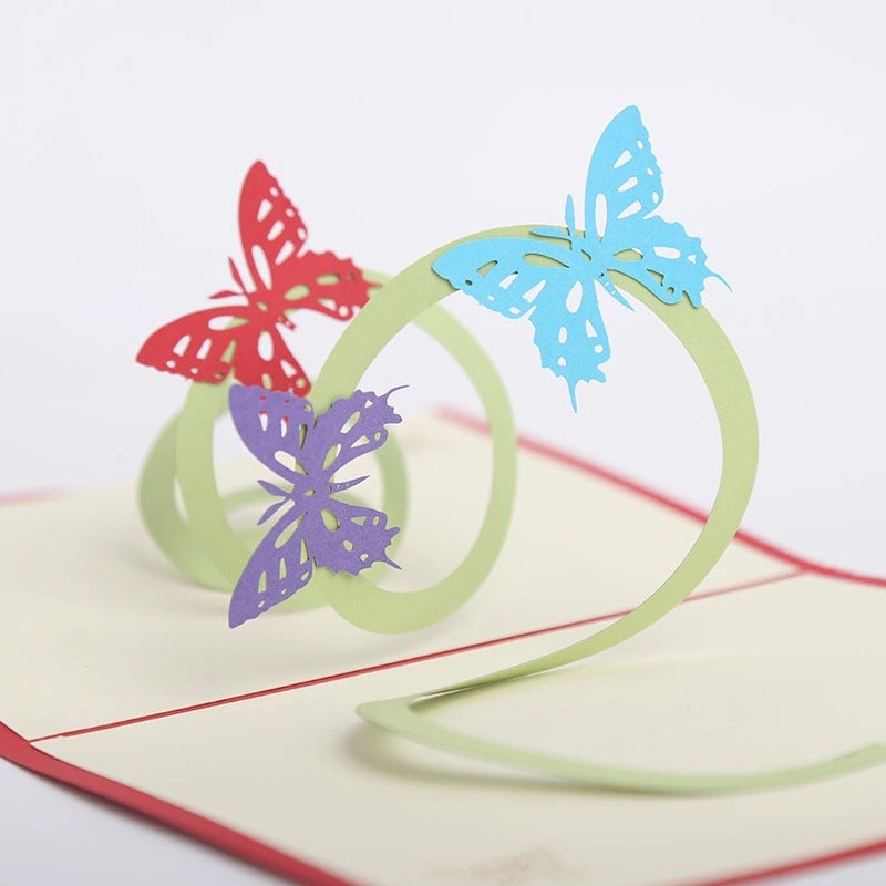 Flying Butterflies Pop Up Card