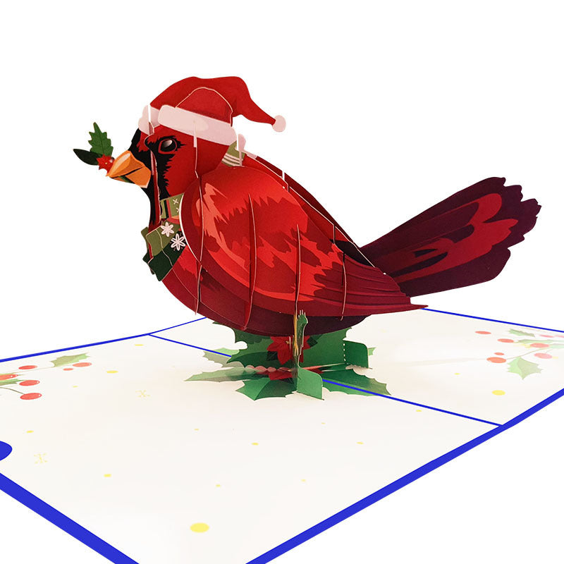 Red Robin Pop Up Card | Christmas Card | Xmas | 3D Card | Greeting Card | Mistletoe