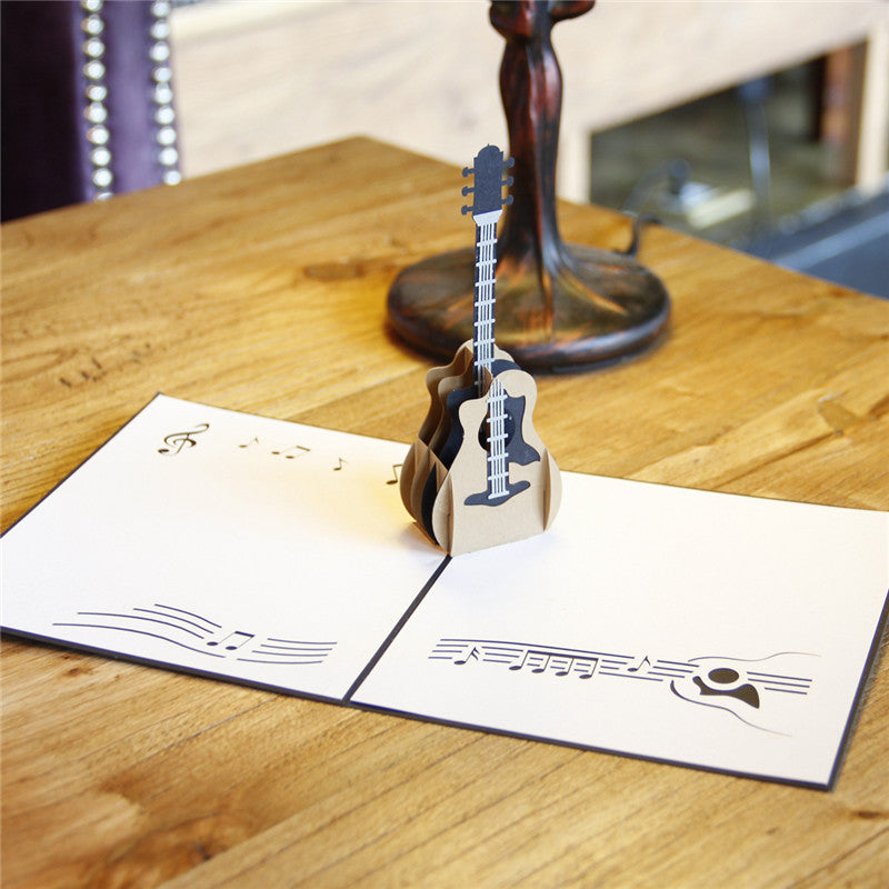 Classic Guitar Pop Up Card | 3D Card | Greeting Card | Music | Strings | Birthday | Gift