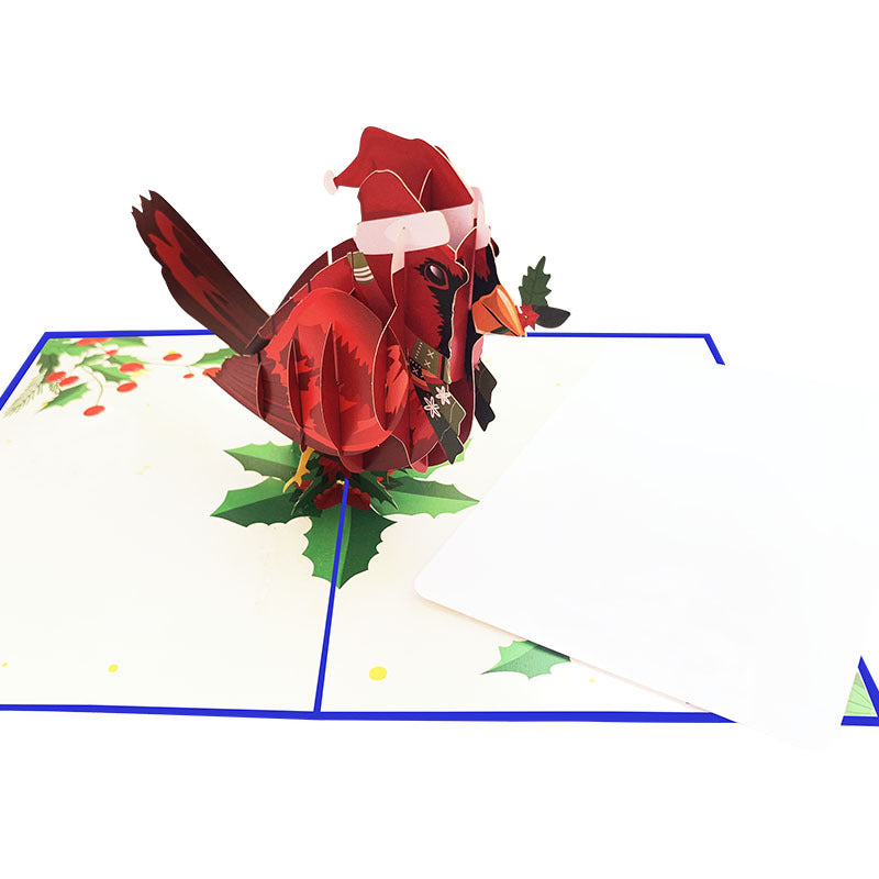 Red Robin Pop Up Card | Christmas Card | Xmas | 3D Card | Greeting Card | Mistletoe
