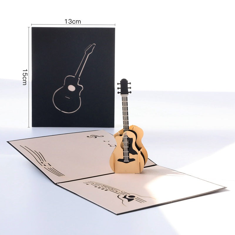 Classic Guitar Pop Up Card | 3D Card | Greeting Card | Music | Strings | Birthday | Gift