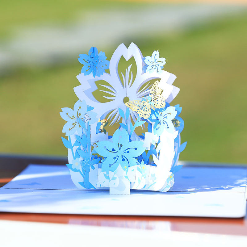 Magic Flowers Pop Up Card | 3 Colours | 3D Card