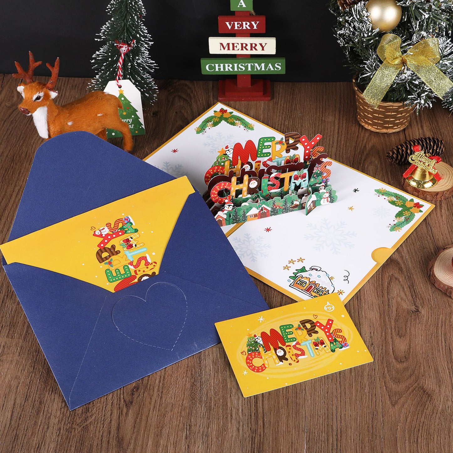 Merry Christmas Pop Up Card | Xmas Card | 3D | Tree | Santa Claus | Greeting Card | 2 Styles