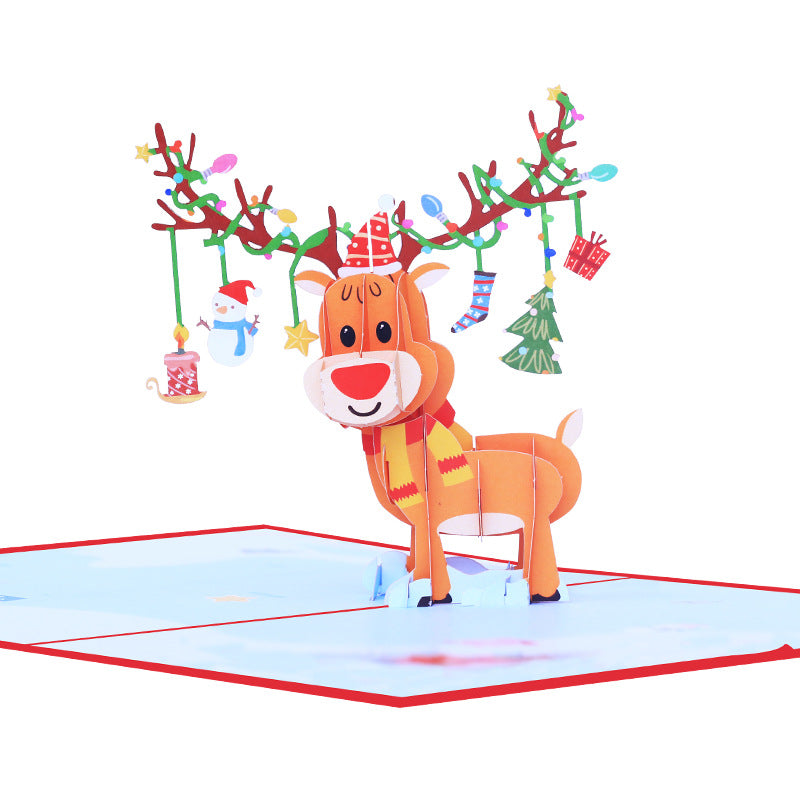 Christmas Pop Up Card | 3D Card | Xmas | Gift | Little Reindeer