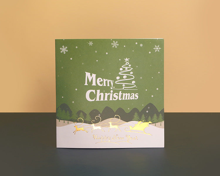 Green Crystal Christmas Tree Pop Up Card | Xmas | 3D Card | Greeting Card | PVC | Paper