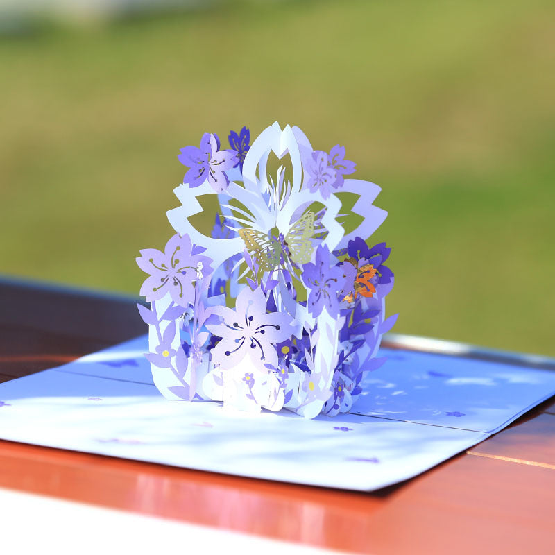 Magic Flowers Pop Up Card | 3 Colours | 3D Card