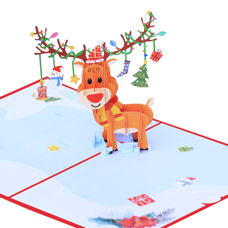 Christmas Pop Up Card | 3D Card | Xmas | Gift | Little Reindeer