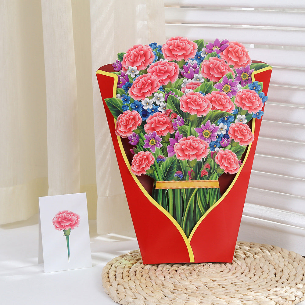 Colourful Lilies, Tulips, Sunflowers and Carnations Pop Up Card | Birthday | Wedding | Greeting Card | Valentines Card | Mothers Day Card