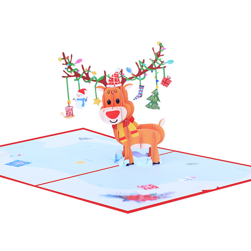 Christmas Pop Up Card | 3D Card | Xmas | Gift | Little Reindeer