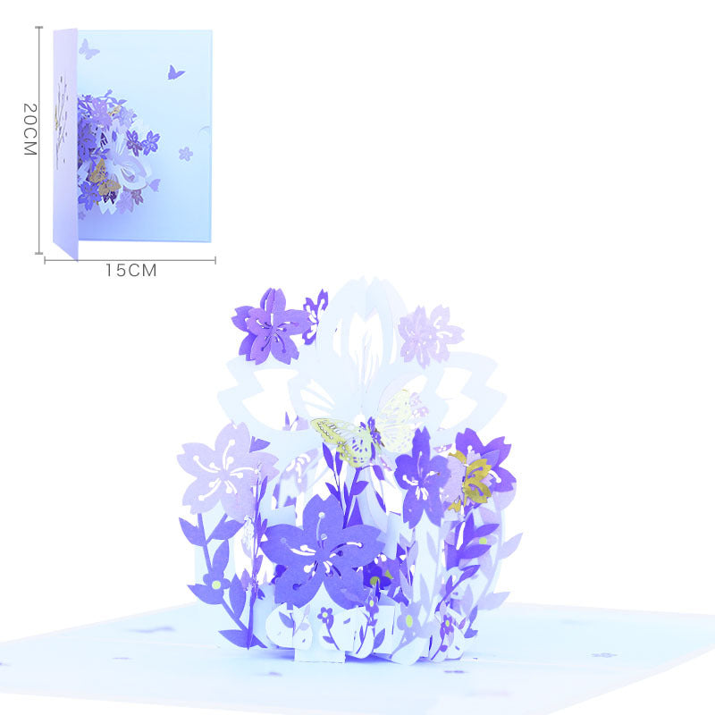 Magic Flowers Pop Up Card | 3 Colours | 3D Card