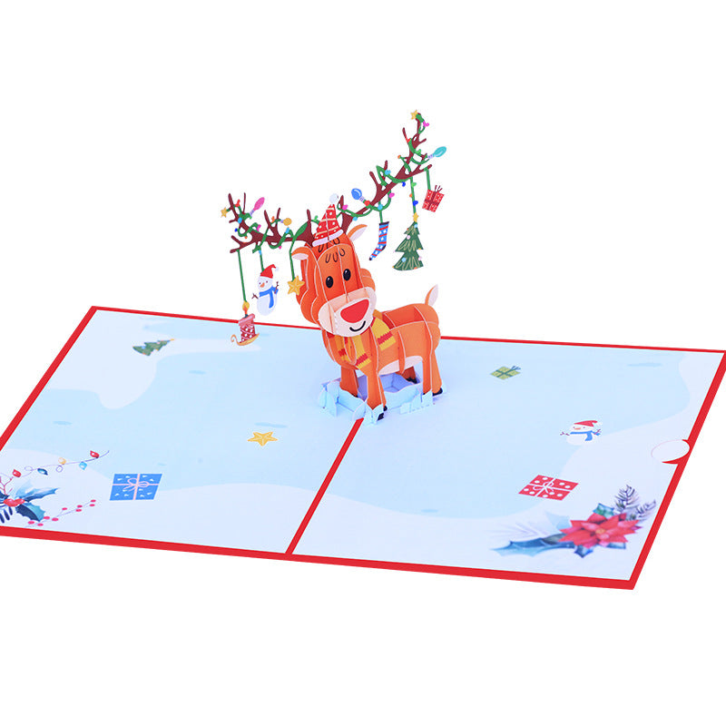 Christmas Pop Up Card | 3D Card | Xmas | Gift | Little Reindeer