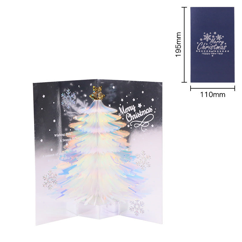 Pop Up Christmas Card with Christmas Tree in White, Green or Red