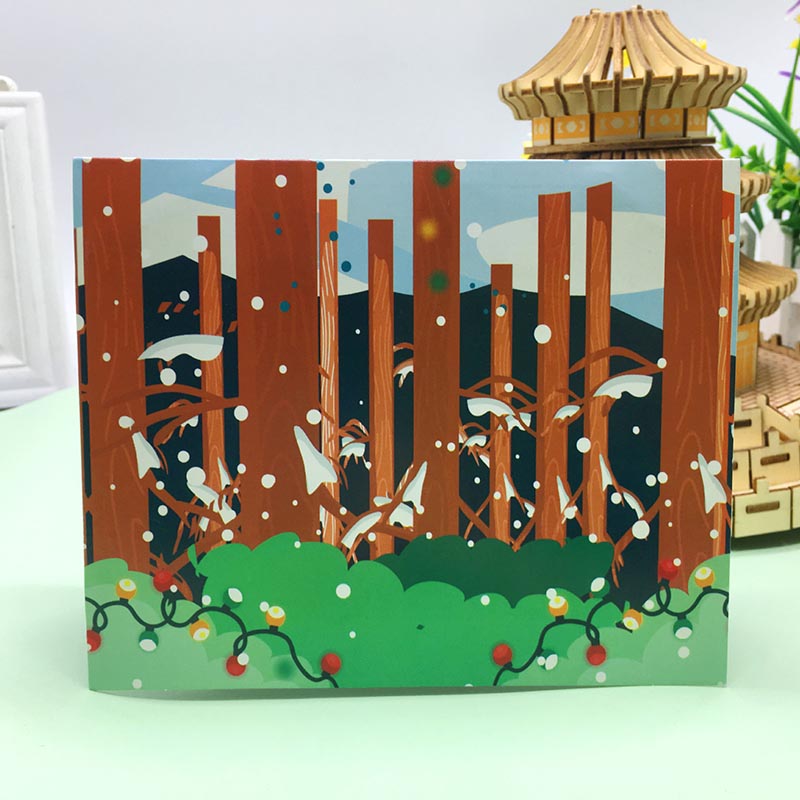 Christmas Card - Christmas Gifts in the Forrest Pop Up Card - Q&T 3D Cards and Envelopes
