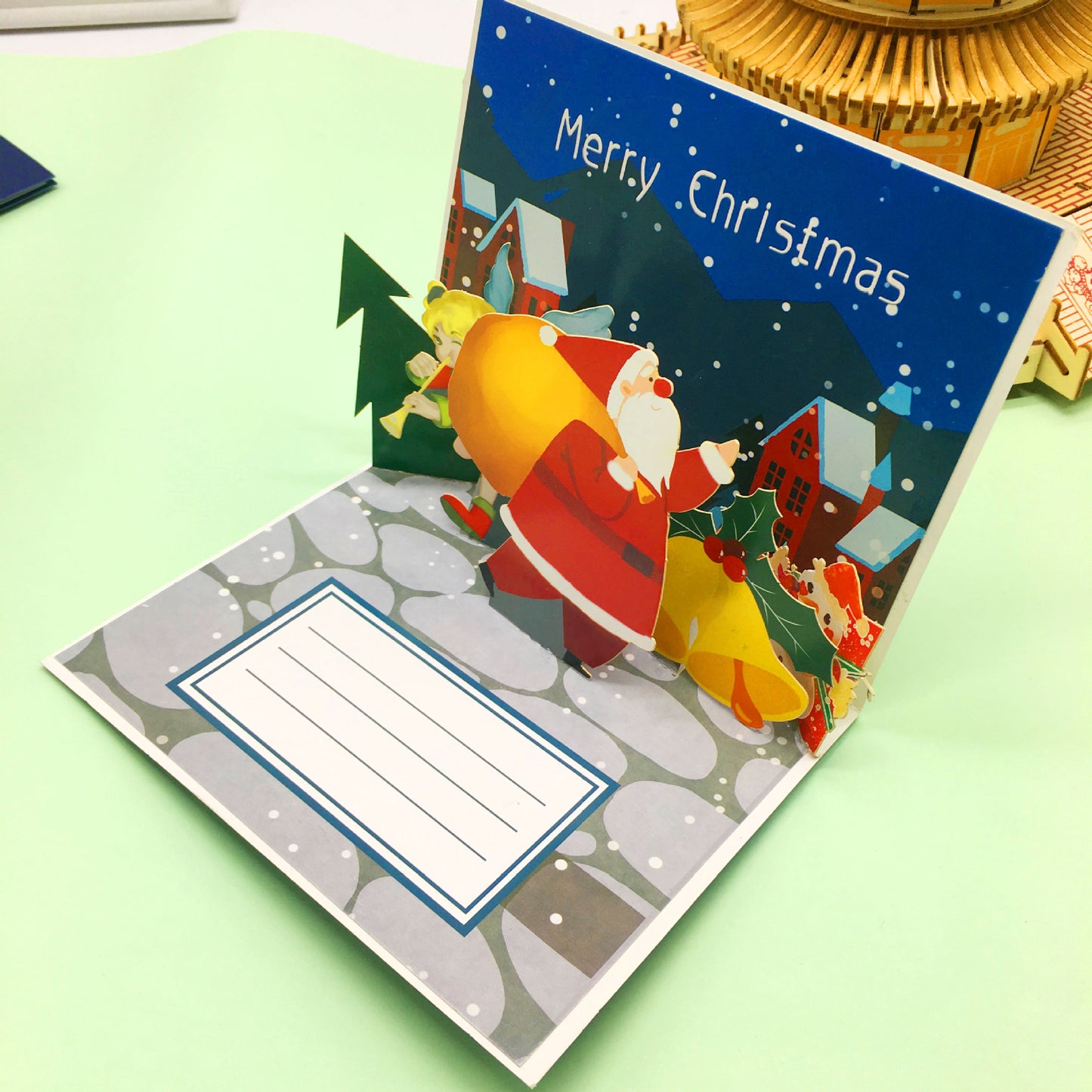 Christmas Card - 3D Santa