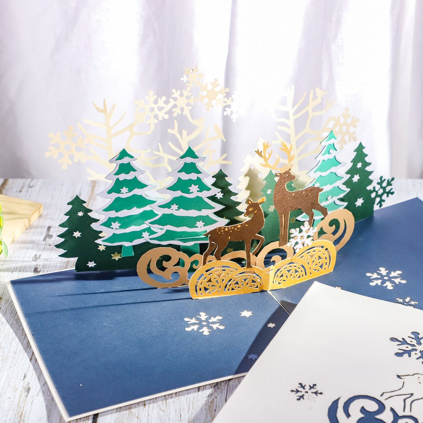 Christmas Reindeers Pop Up Card