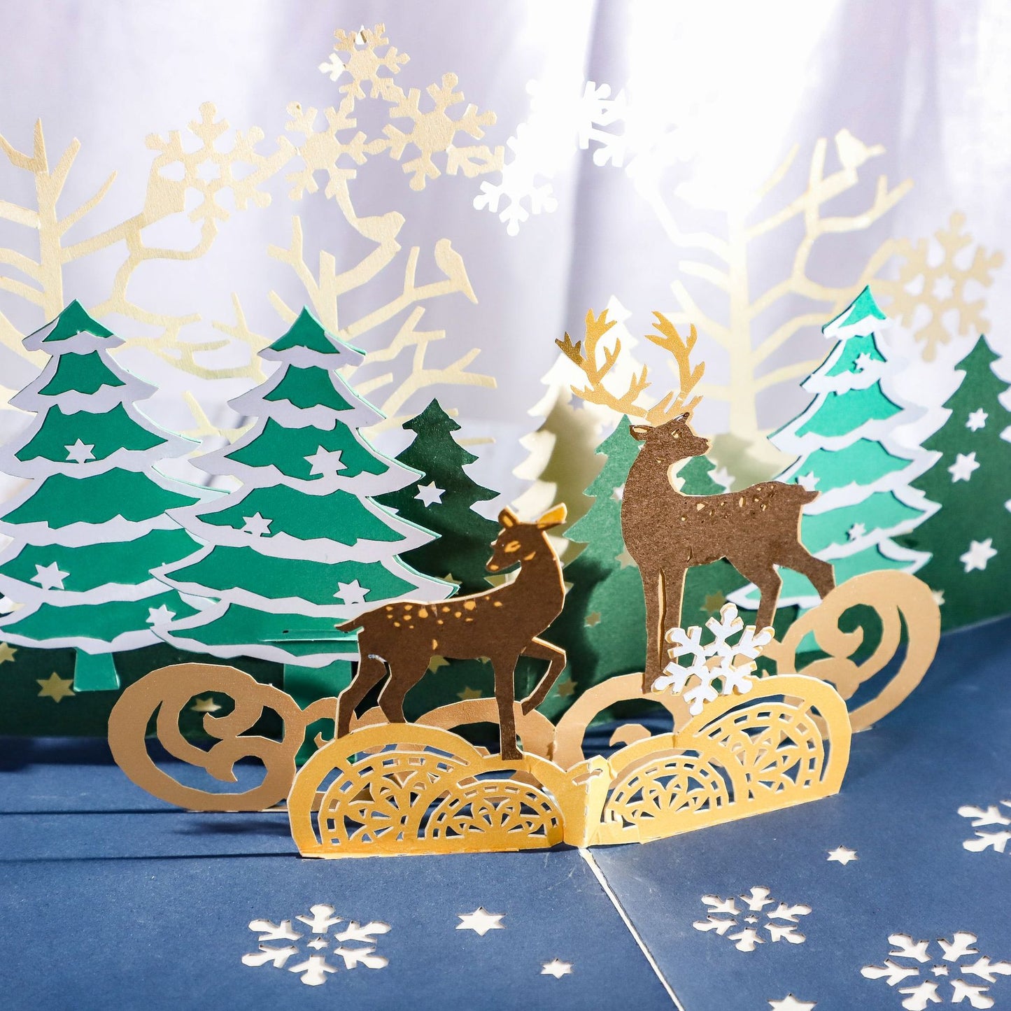 Christmas Reindeers Pop Up Card