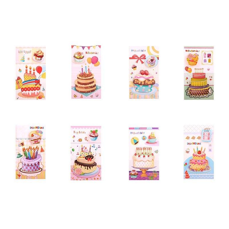 Birthday Cards with Birthday Cake - Q&T 3D Cards and Envelopes