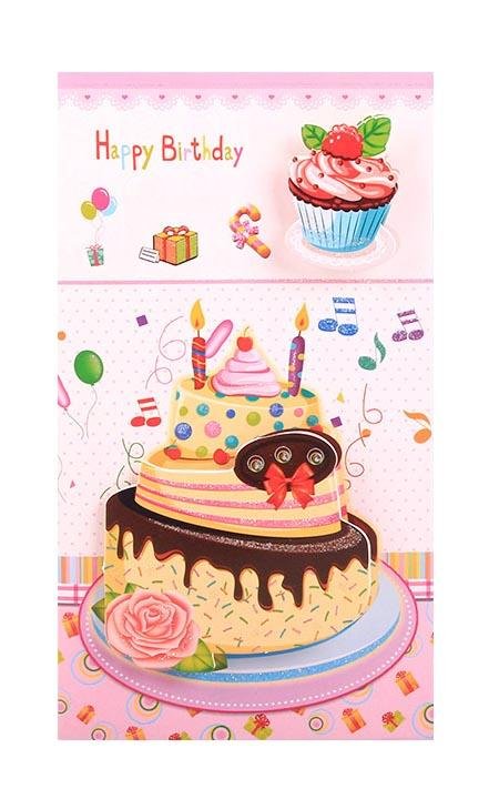 Birthday Cards with Birthday Cake - Q&T 3D Cards and Envelopes