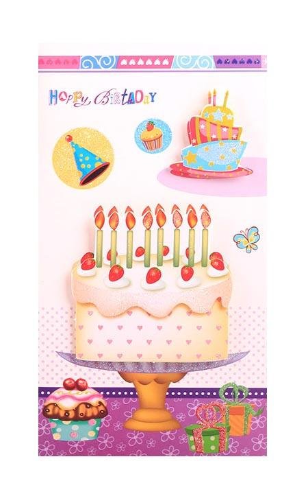 Birthday Cards with Birthday Cake - Q&T 3D Cards and Envelopes