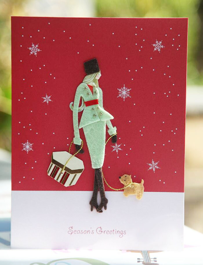 Seasons Greetings - Red Christmas Card