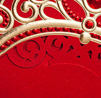 Red Money Envelope with Golden Diadem | Wedding Gift, Birthday Present | Money Wallet