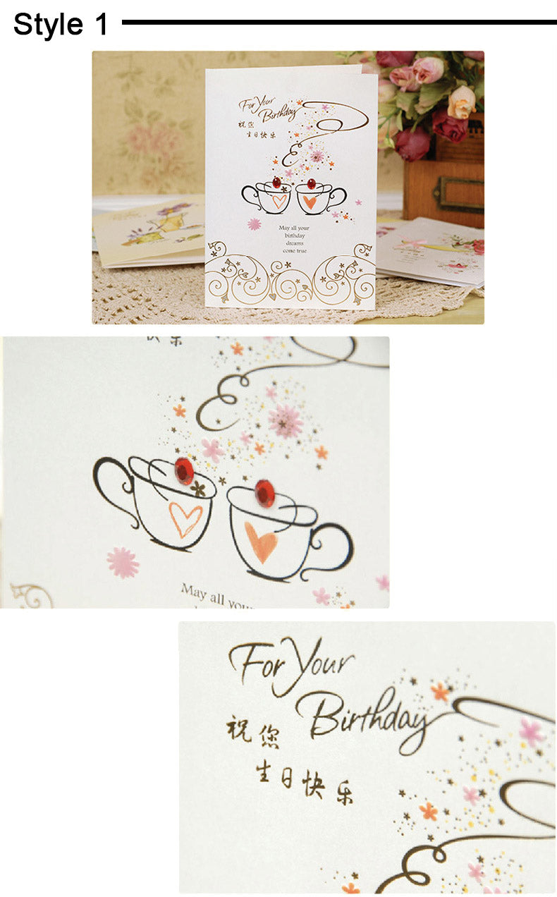 Birthday Cards - Chinese Style Series - Set of 9 Greeting Cards