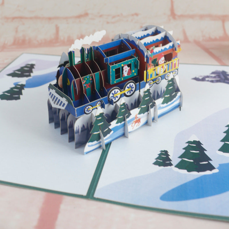 Christmas Pop Up Card | Christmas Train | 3D Card