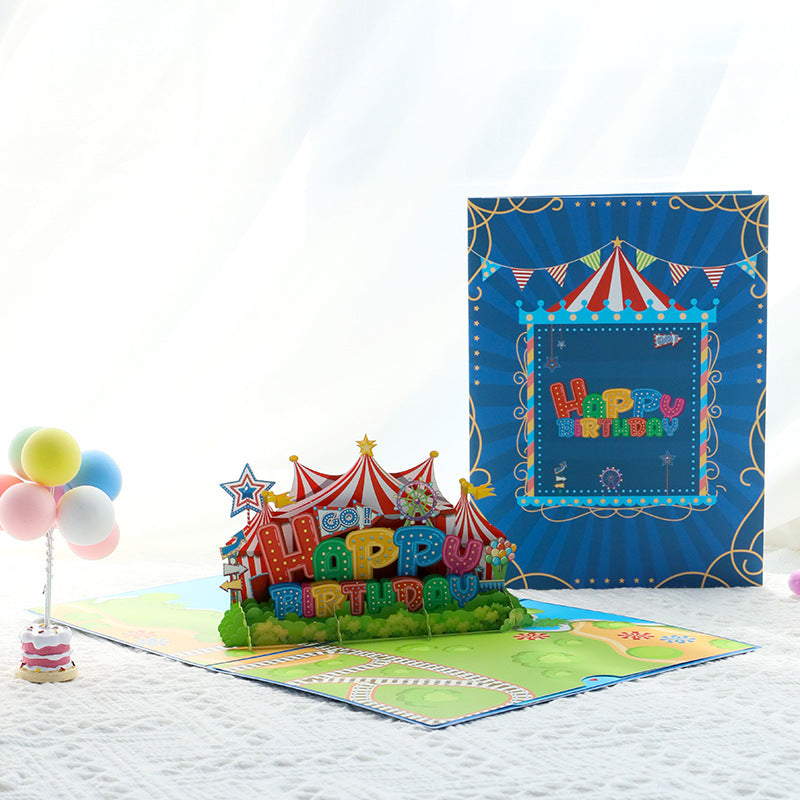 Birthday Pop Up Card | 3D Card | Greeting Card | Gift | Theme Park | Circus