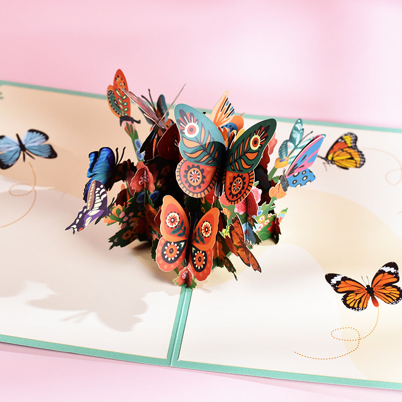 Butterflies in the Garden Pop Up Card | 3D Card