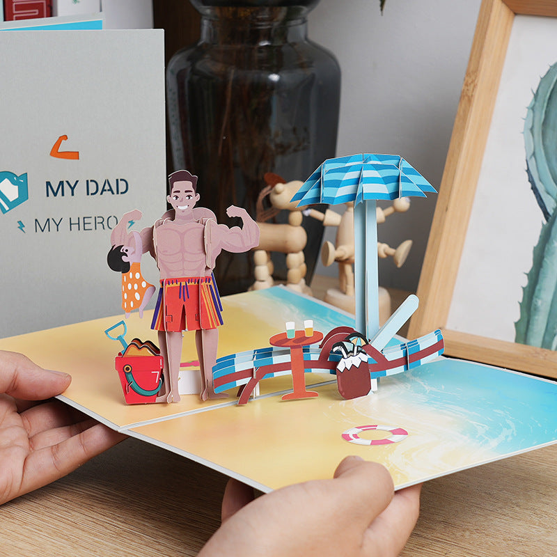 Fathers Day Pop Up Card | Hero | Card for Dad | 3D Card | Greeting Card