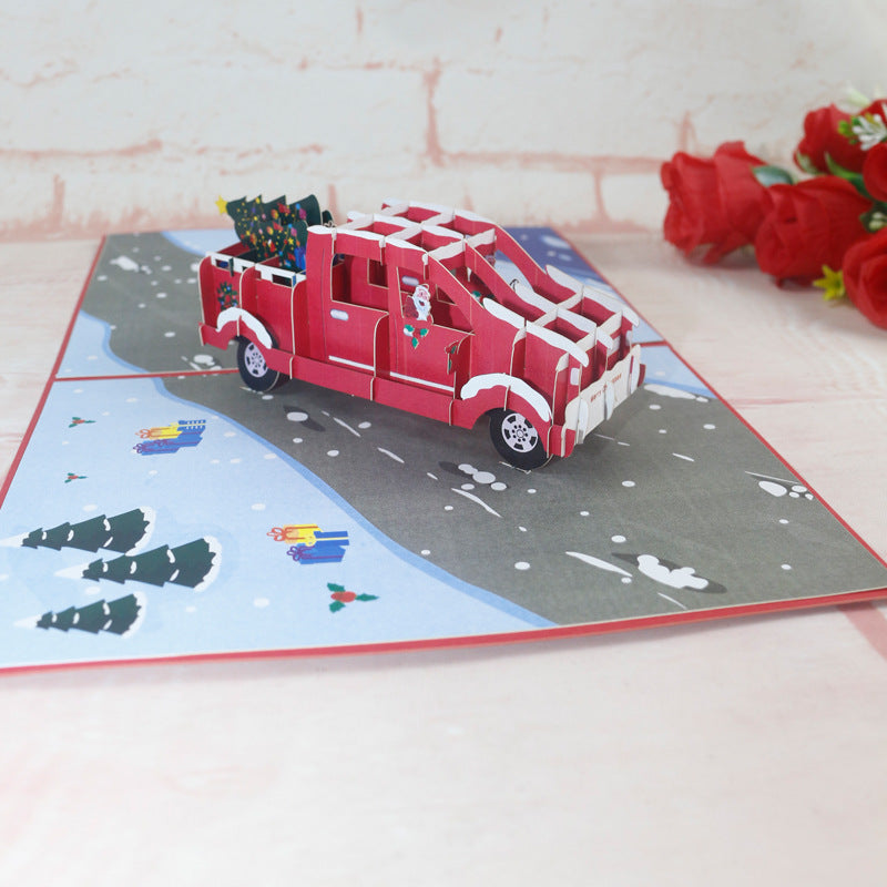 Christmas Pick Up Truck Pop Up Card - 4 Styles