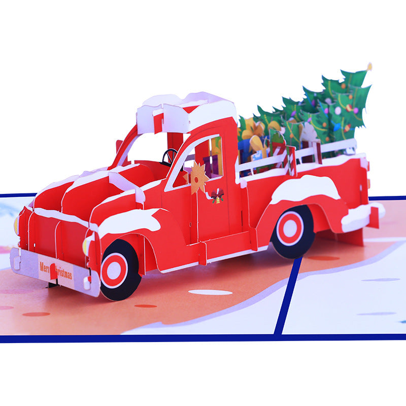 Christmas Pick Up Truck Pop Up Card - 4 Styles