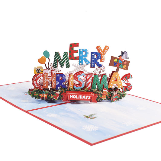 Christmas Pop Up Card - Happy Holidays