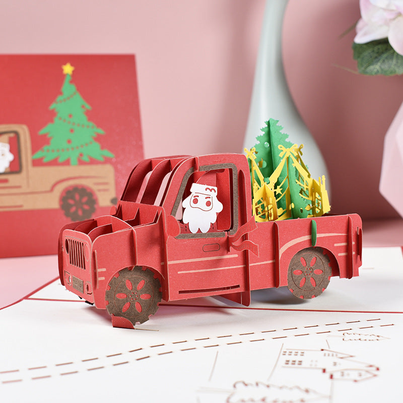 Christmas Pick Up Truck Pop Up Card - 4 Styles