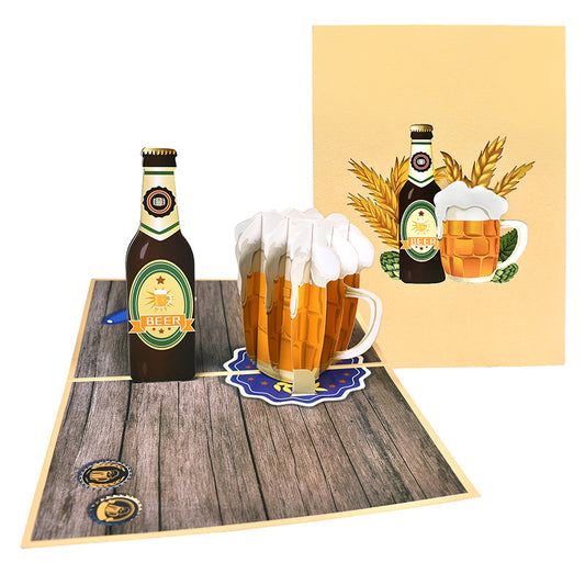 Beer Bottle Pop Up Card | Fathers Day | Card for Dad | 3D Card