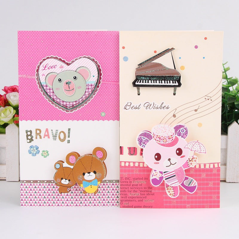 Best Wishes Greeting Cards - Teddy Bear Series - Set of 8 Cards