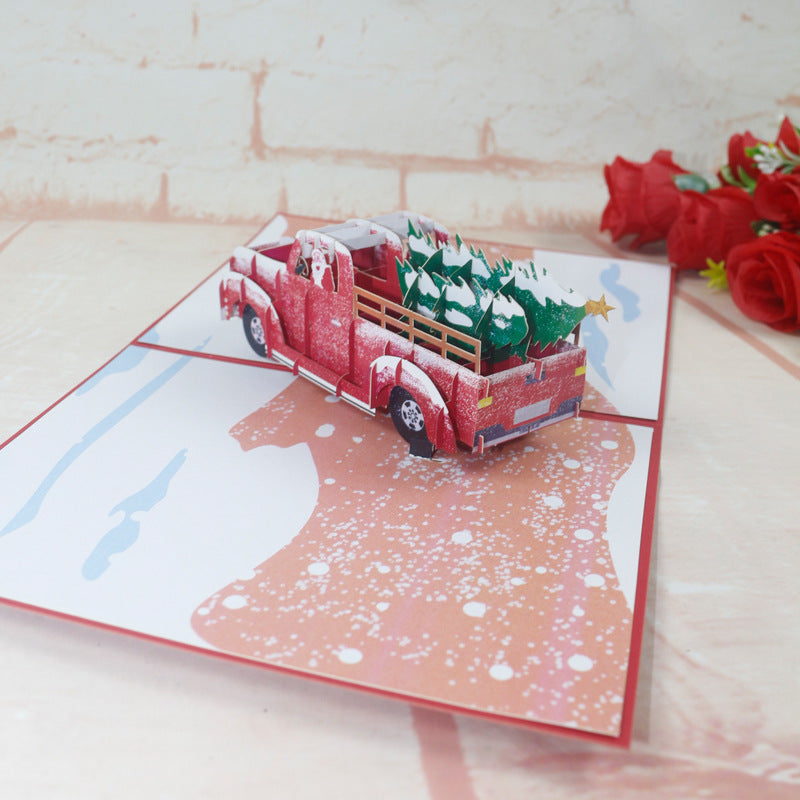 Christmas Pick Up Truck Pop Up Card - 4 Styles