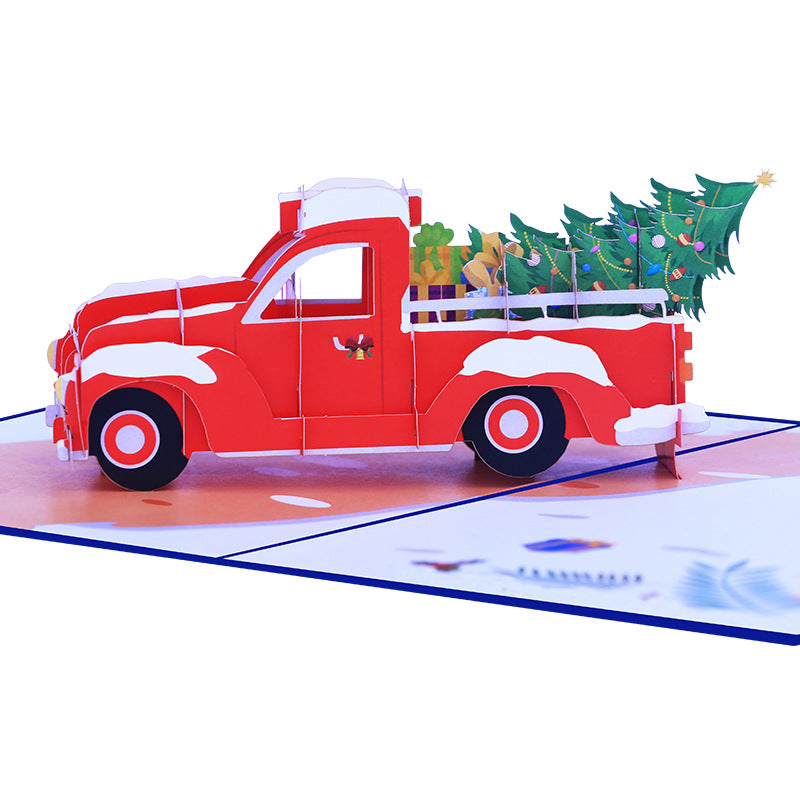 Christmas Pick Up Truck Pop Up Card - 4 Styles