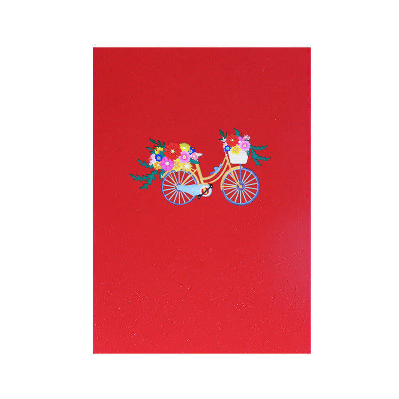 Bike and Flowers Pop Up Card | 3D Card | 2 Styles