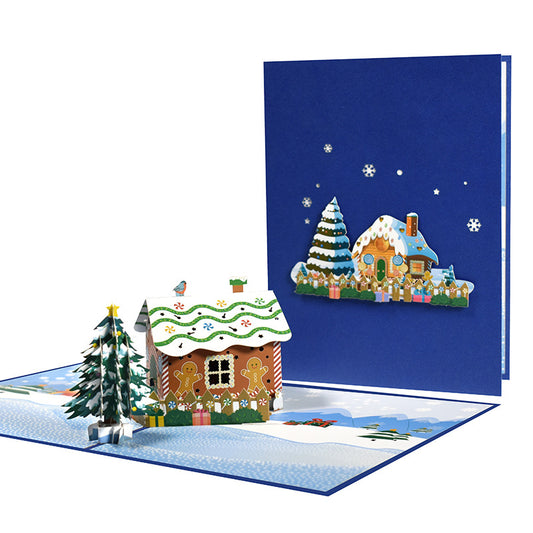 Christmas Pop Up Card | Gingerbread Hut | 3D Card | Xmas | Gift | Greeting Card