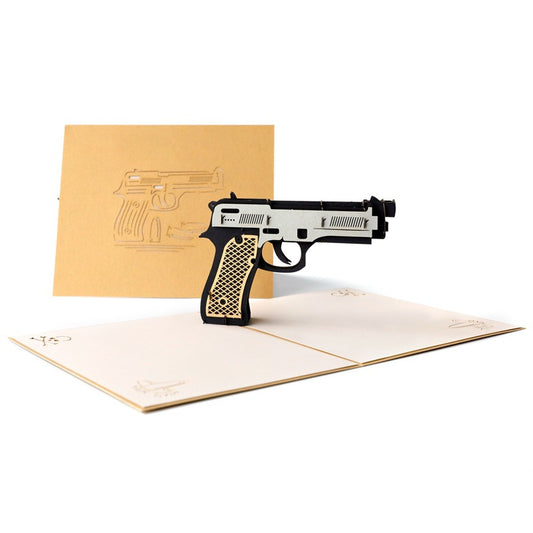 Gun Pop Up Card | 3D Card | Funny | Controversial Greeting Card