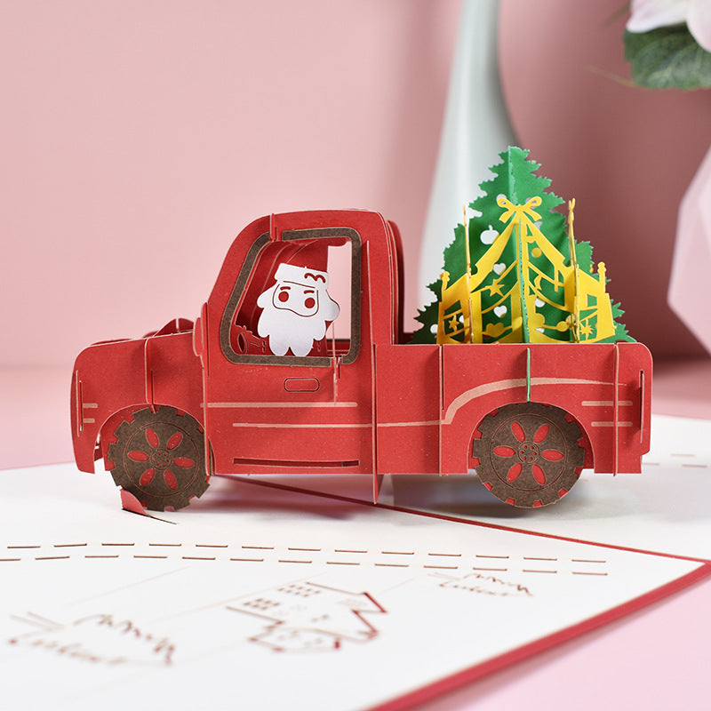 Christmas Pick Up Truck Pop Up Card - 4 Styles