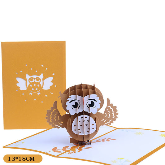 Little Owl Pop Up Card | 3D Card | UK Based