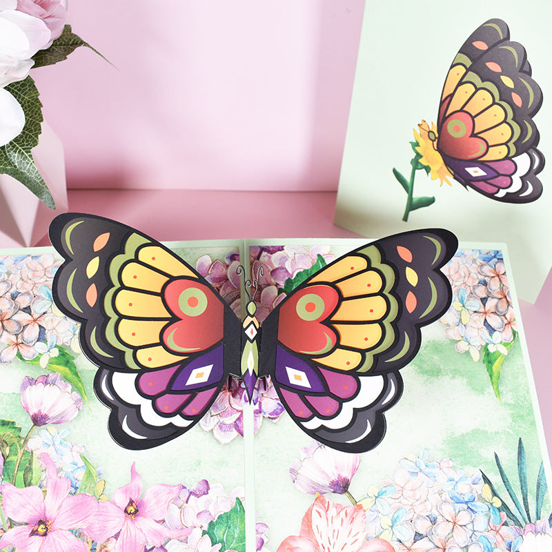 Colourful Butterfly Pop Up Card - 3 Styles