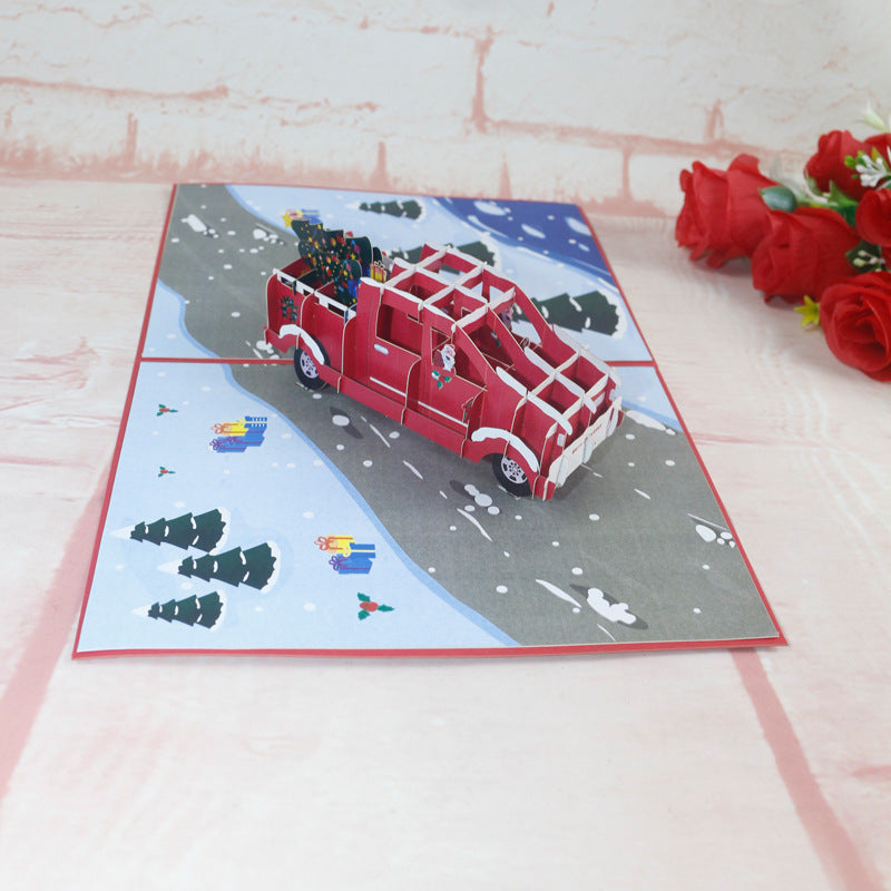 Christmas Pick Up Truck Pop Up Card - 4 Styles