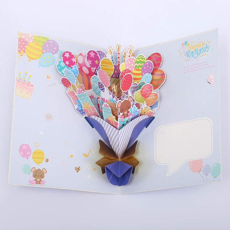 Flower Bouquet Pop Up Card - 5 Styles