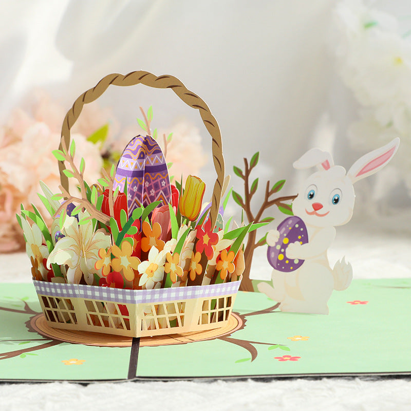 Easter Pop Up Card | 3D Card | Easter Basket | Easter Eggs | Bunny