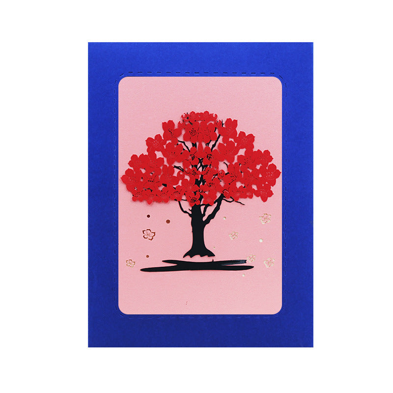 Pink, Red or Orange Tree Garden Pop Up Card